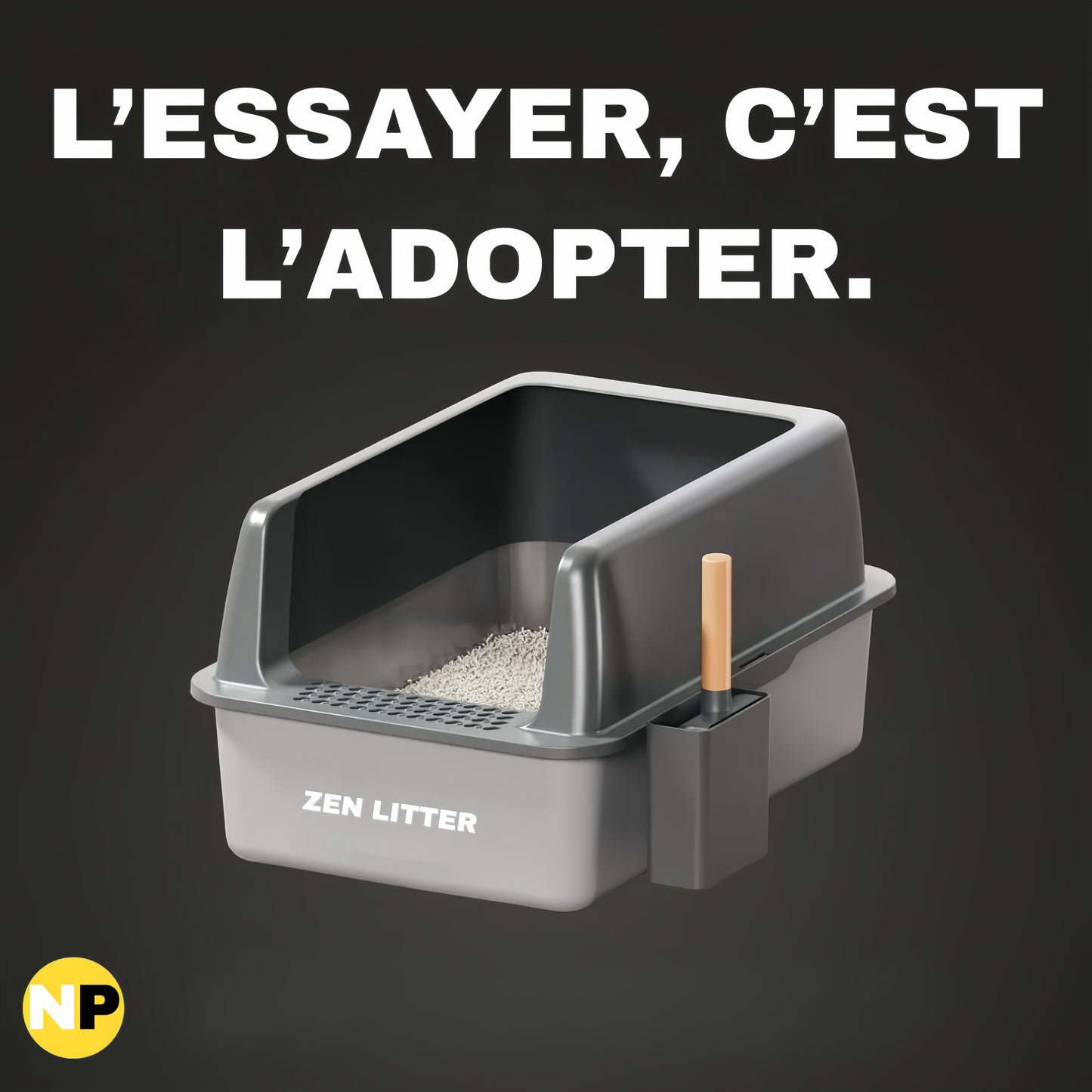 ZEN LITTER by NuvraPet™ - Bac à Litière en Acier INOX