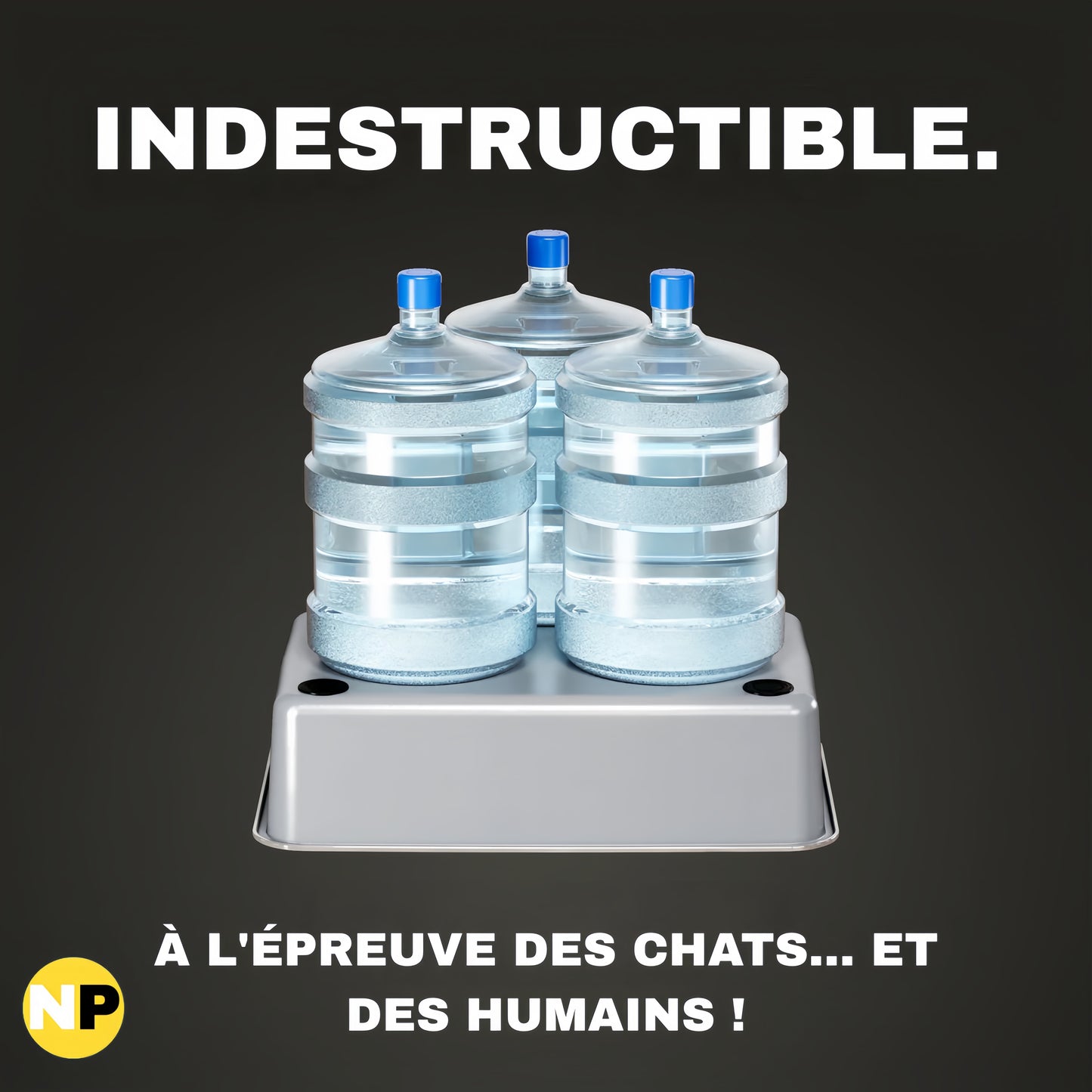 ZEN LITTER by NuvraPet™ - Bac à Litière en Acier INOX
