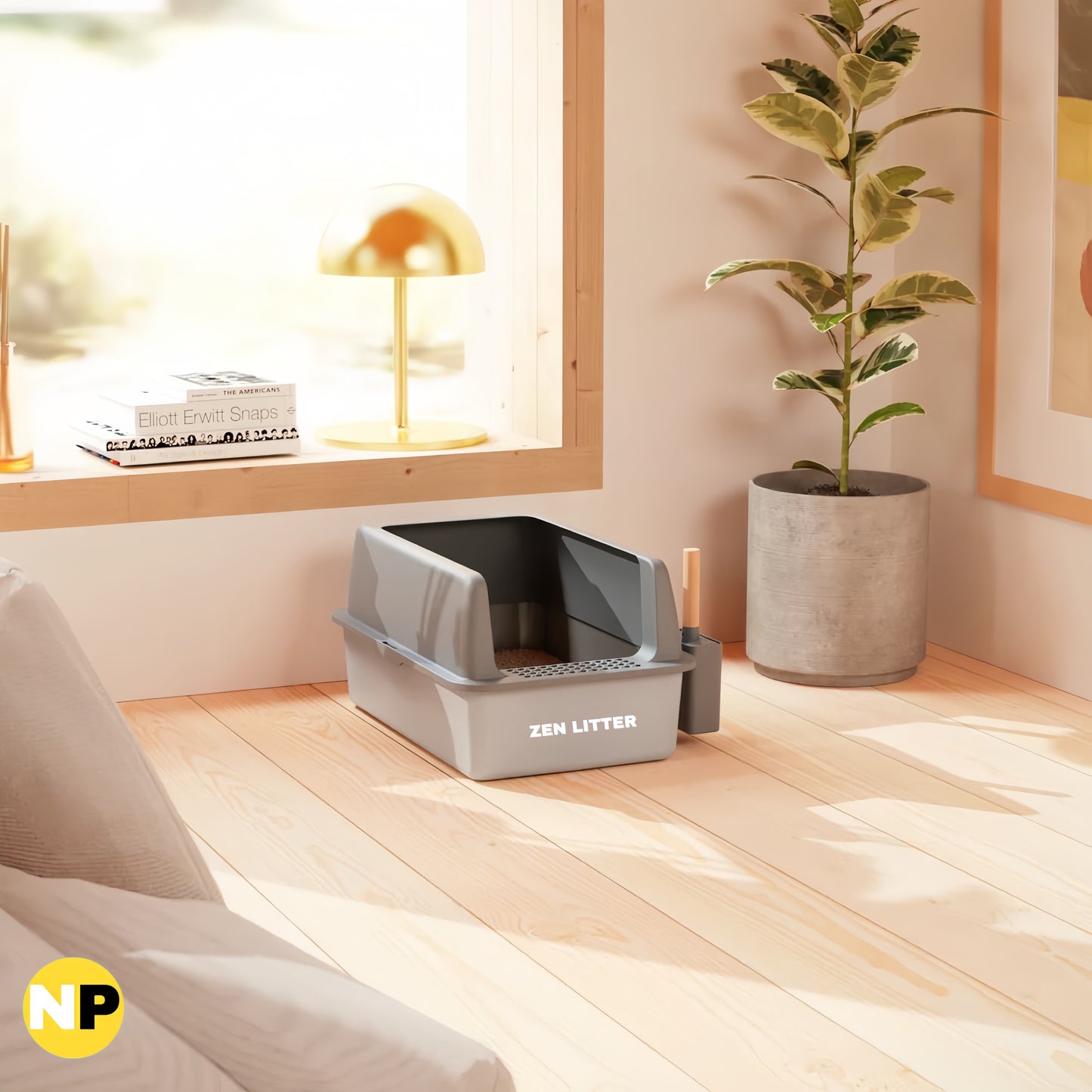 ZEN LITTER by NuvraPet™ - Bac à Litière en Acier INOX